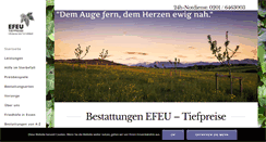 Desktop Screenshot of bestattungen-efeu.de